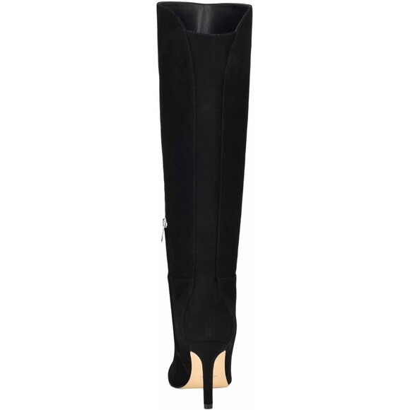 NEW-Wide Calf Nine West Sancha Women's Black 100% Suede Knee High Boots-Size 7 - Picture 4 of 9